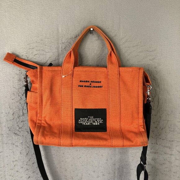 The Marc Jacobs Tote Bag Womens Orange Canvas Magda Archer Stay Fresh Crossbody - Picture 1 of 16